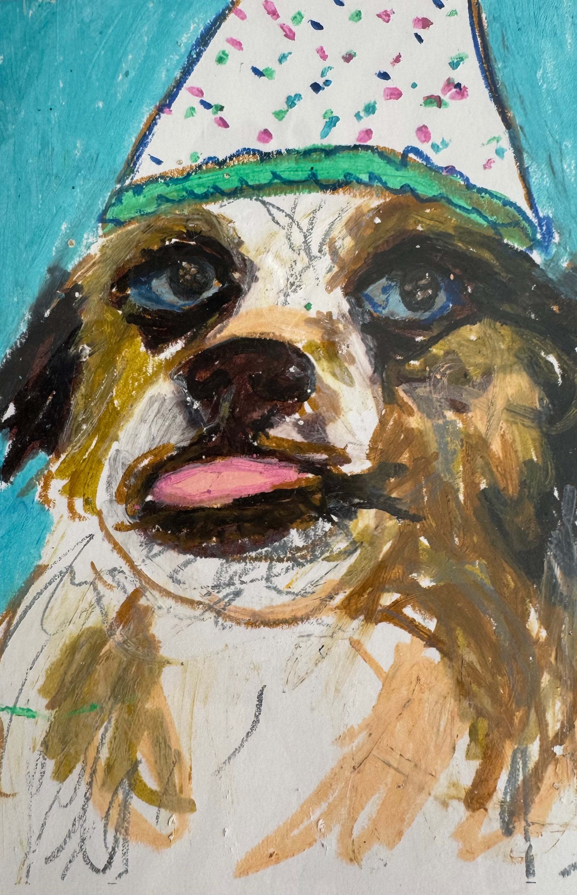 ‘Party dog’ original drawing